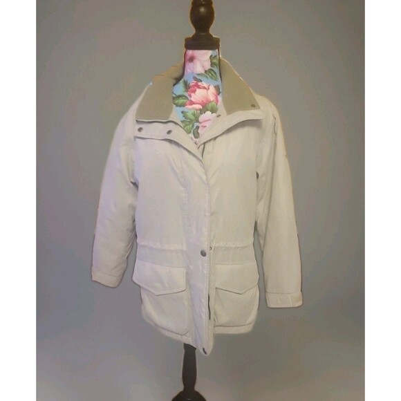 Women's Pacific Trail Beige  Zip Snaps Lined Jacket With Detachable Hood Small - Picture 1 of 9